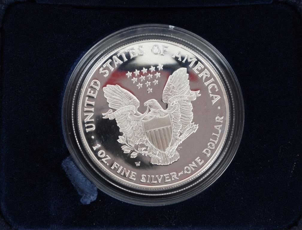 2001 W FINE SILVER PROOF AMERICAN EAGLES - (4) - 3