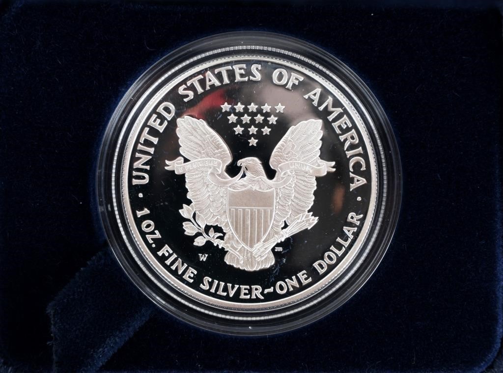 2001 W FINE SILVER PROOF AMERICAN EAGLES - (4) - 5