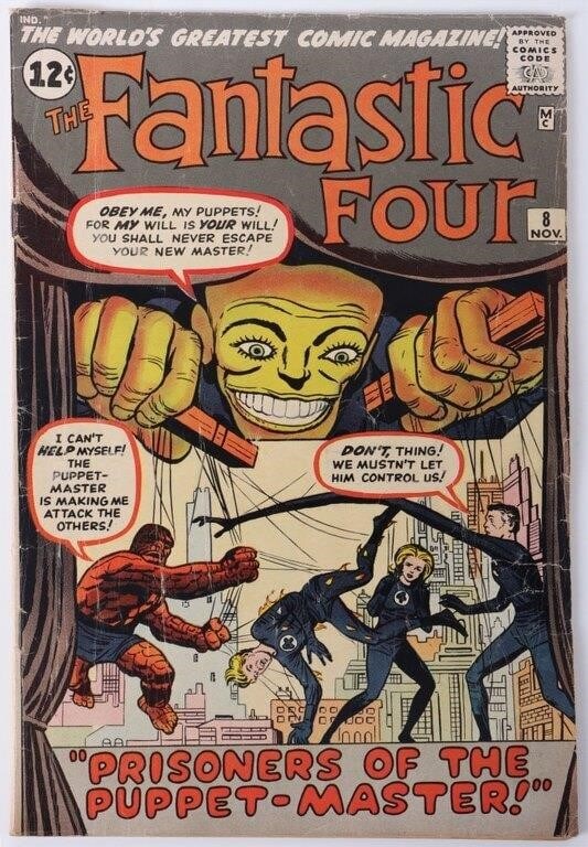 FANTASTIC FOUR #8 1ST APPEARANCE OF PUPPET MASTER (1 of 5)