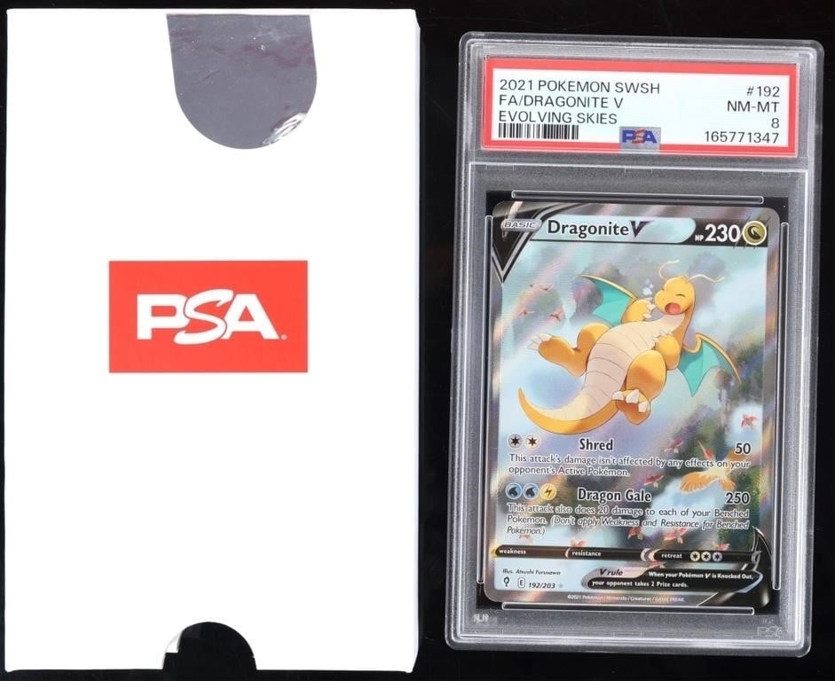 HOLO DRAGONITE V 192/203 2021 POKEMON TCG PSA 8 (1 of 6)