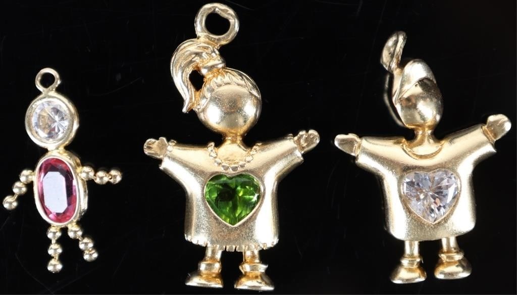 14K YELLOW GOLD LADIES PEOPLE CHARMS BOY GIRL (3) (1 of 3)