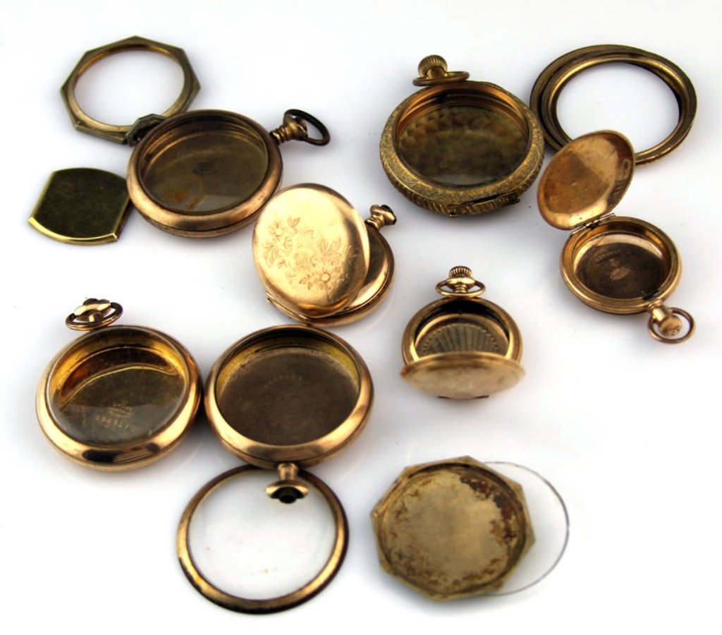LOT OF POCKET WATCH CASES GOLD FILLED: LOT OF POCKET WATCH CASES GOLD FILLED Type: Pocket Watch Weight: 256 g Shipping / Pickup: We Can Ship This Item Lot Location: #1 - Cap. Cir. NE