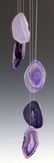 (5) SETS SLICED GEODE WIND CHIMES - 9