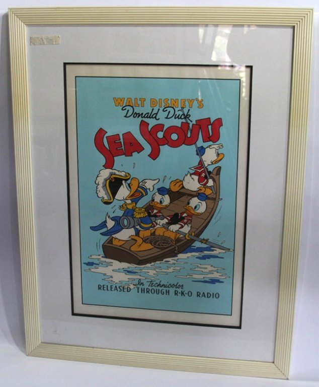 WALT DISNEY SEA SCOUTS SERIGRAPH FRAMED (1 of 4)