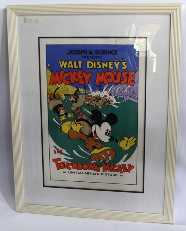 WALT DISNEY TOUCHDOWN MICKEY SERIGRAPH FRAMED (1 of 4)