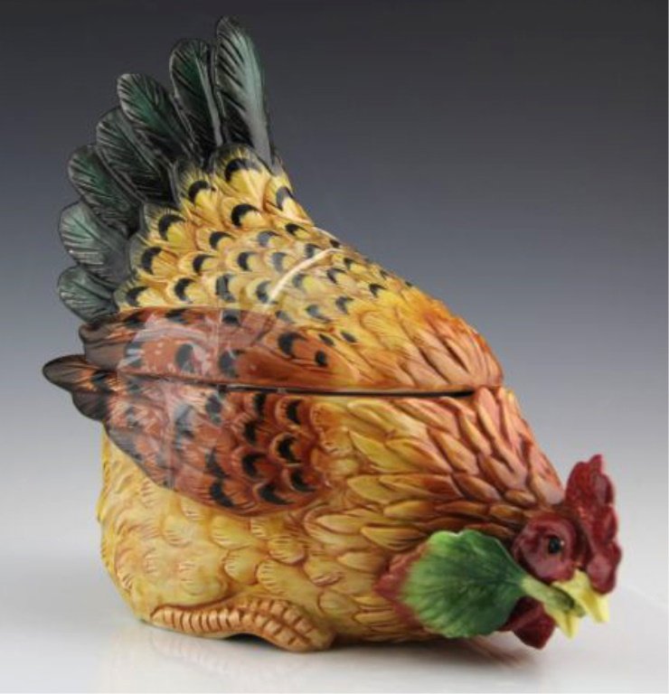 CLASSIC FITZ AND FLOYD ROOSTER DISH (1 of 8)