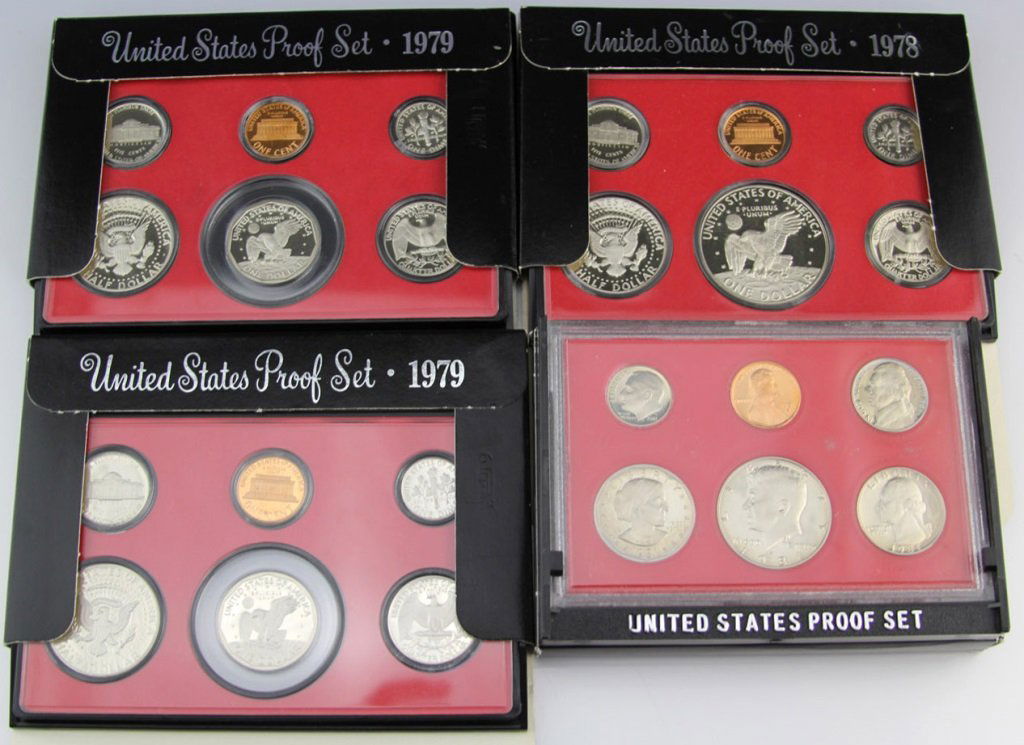 (4) UNITED STATES PROOF SETS 1978 1979 1979 1981 (1 of 3)