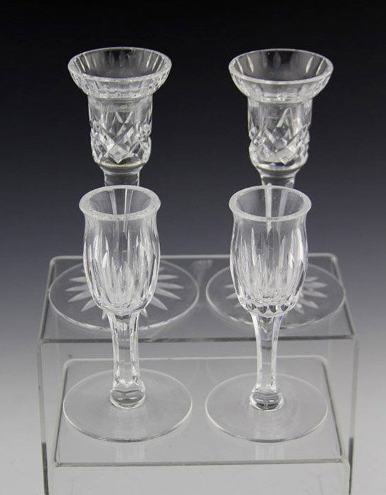 (2) PAIRS OF WATERFORD CANDLE HOLDERS (1 of 3)