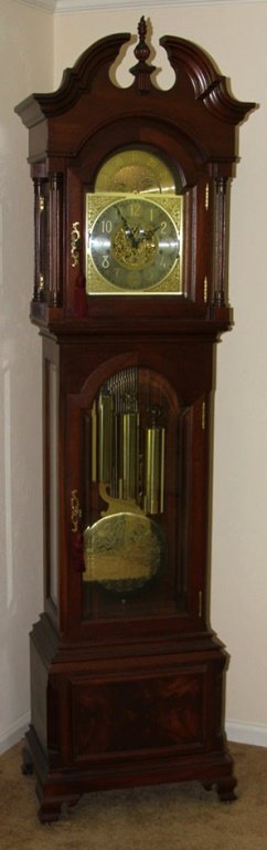 Ethan Allen Pine Westminster Moon Phase Country Craftsman Grandfathers Clock Clock Grandfather Clock Antique Wall Clock