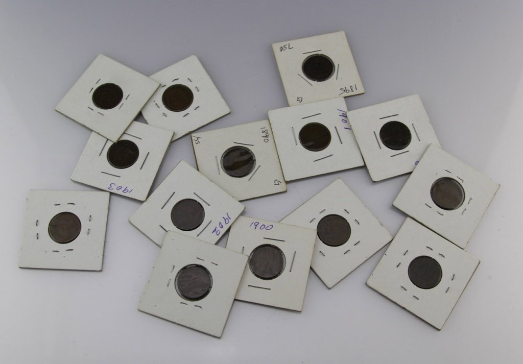 LOT OF 14 U.S. INDIAN HEAD CENTS | PENNIES (1 of 5)