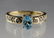 LADIES 10K YELLOW GOLD TOPAZ & DIAMOND RING - 2