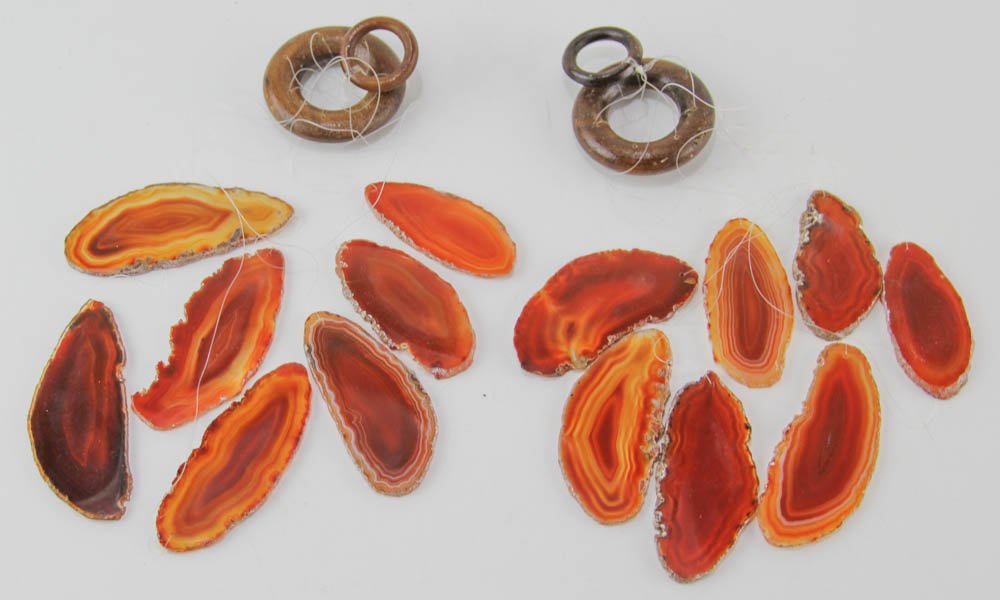(2) SLICED GEODE WINDCHIMES (1 of 4)