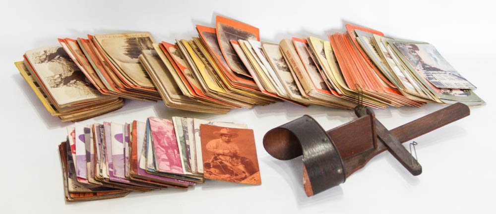 ANTIQUE STEREOSCOPE WITH SLIDES (1 of 3)