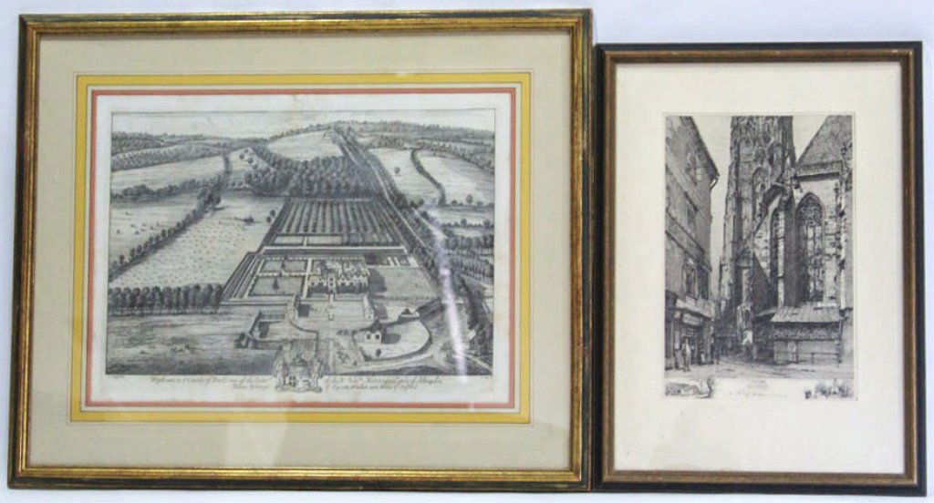 (2) FRAMED ETCHINGS (1 of 4)