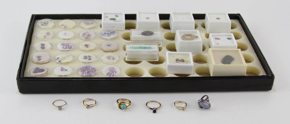 MIXED LOT LOOSE GEMS & LADIES COSTUME JEWELRY (1 of 5)