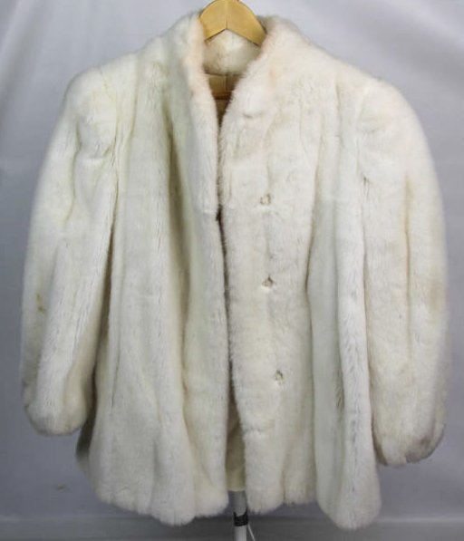 GRANDELLA LADIES FAUX WHITE FUR COAT (1 of 7)