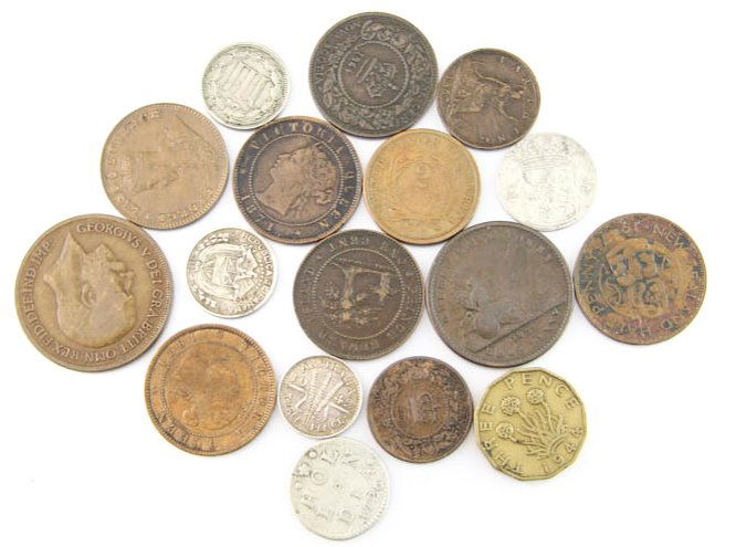 MIXED LOT WORLD COINS (1 of 8)