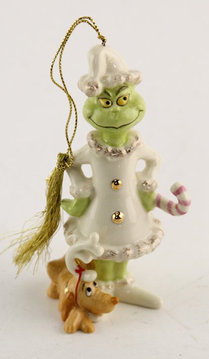 LENOX PORCELAIN DR SUESS GRINCH ORNAMENT (1 of 5)