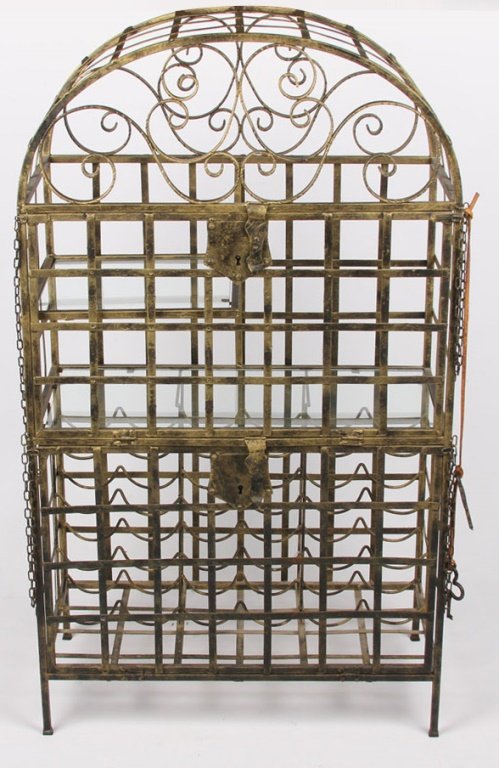 METAL WINE CABINET: METAL WINE CABINET Size: 44.5 x 25 x 13" Shipping / Pickup: Buyer Pick Up, 3rd Party Lot Location: #1 - Manor's Gallery
