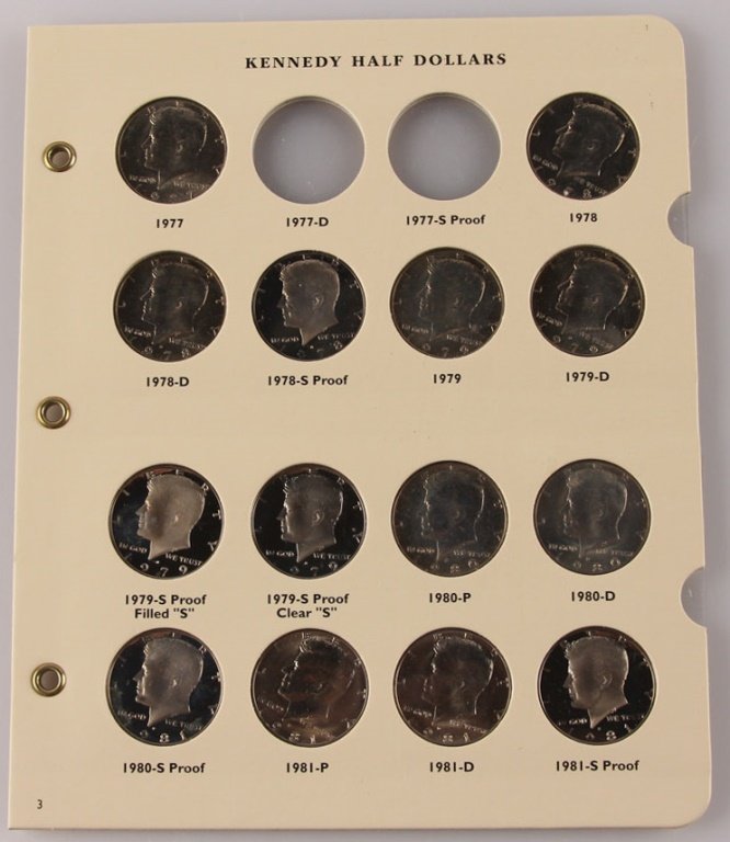 LOT OF 13 US 1977-1981 KENNEDY 50C UNC & PROOF (1 of 5)