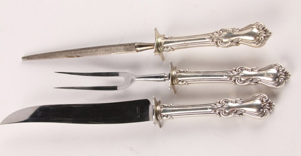 3 PIECE REED & BARTON STERLING SILVER CARVING SET (1 of 3)