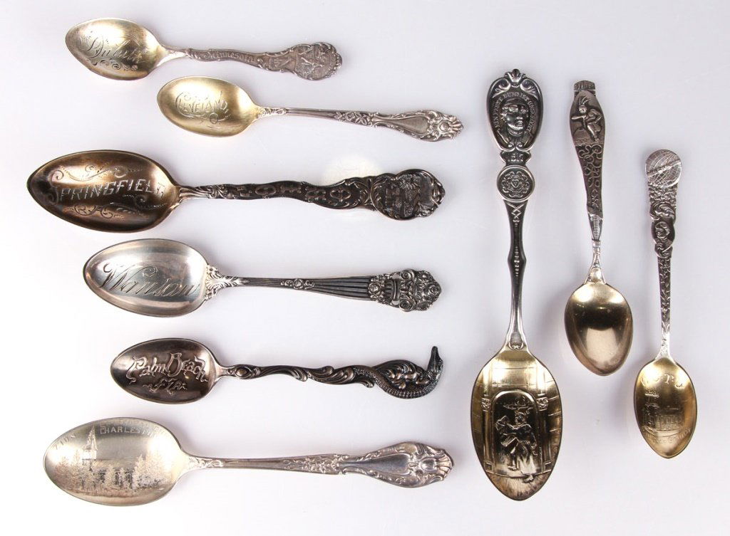 STERLING SILVER SOUVENIR SPOONS (1 of 8)