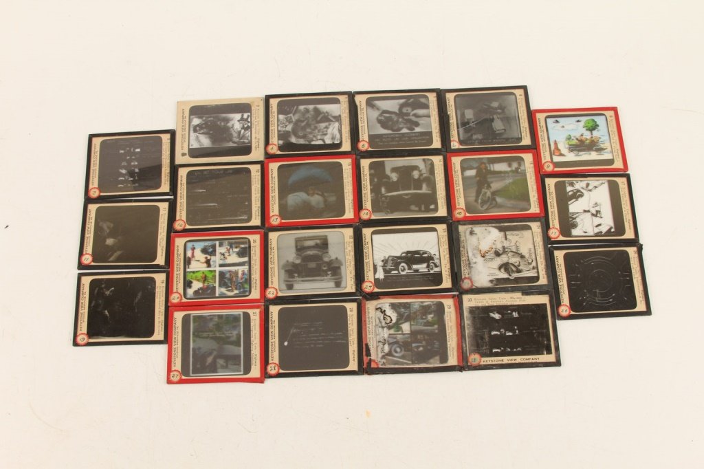 LOT OF (22) MAGIC LANTERN SLIDES - HIGHWAY SAFETY (1 of 6)
