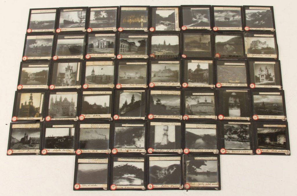 LOT OF (44) MAGIC LANTERN SLIDES - POLAND (1 of 10)
