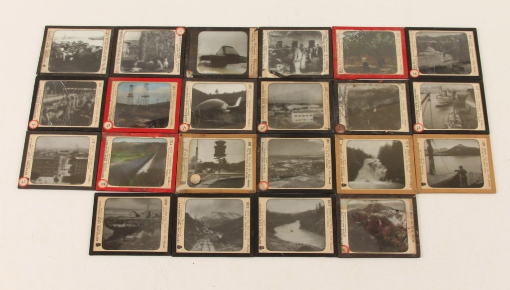 LOT OF (22) MAGIC LANTERN SLIDES - UNITED STATES (1 of 7)
