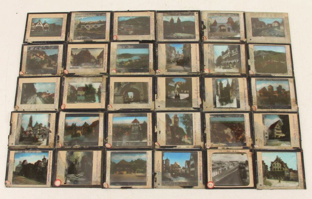 LOT OF (30) MAGIC LANTERN SLIDES - SCHOOL JOURNEYS (1 of 8)