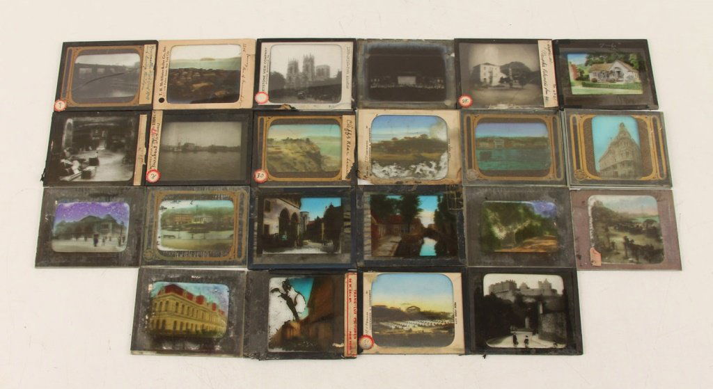 LOT OF (22) MAGIC LANTERN SLIDES - EUROPE (1 of 7)