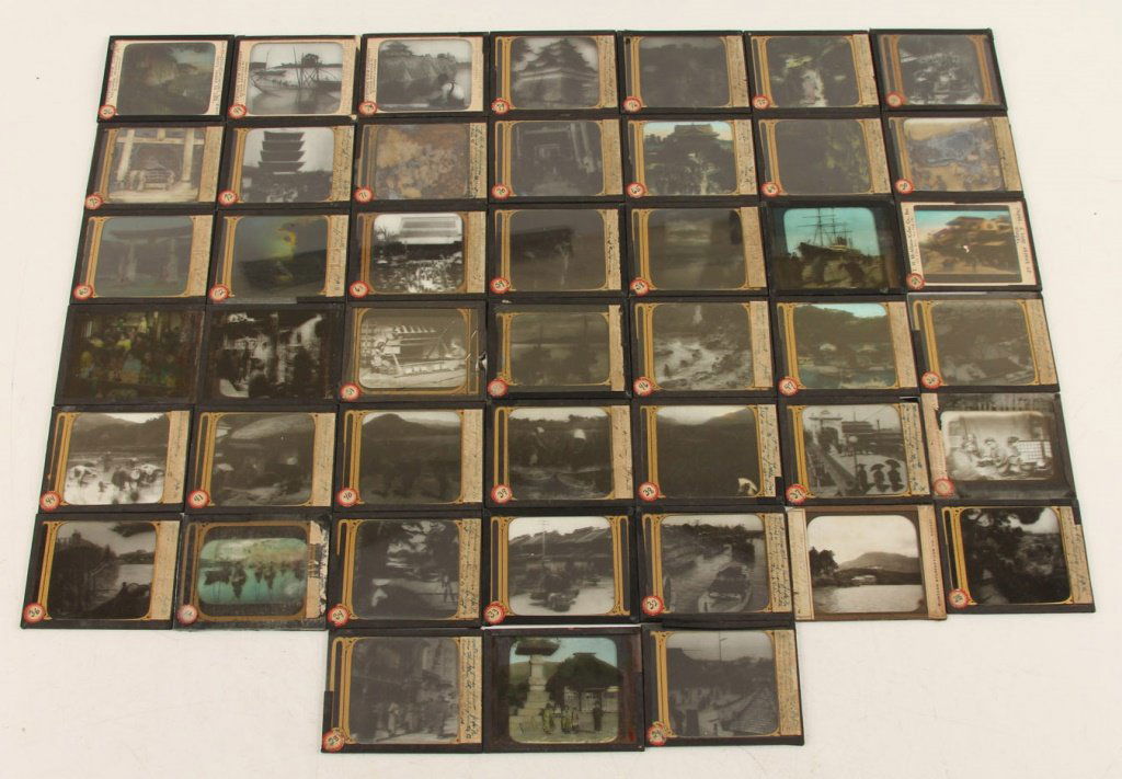 LOT OF (45) MAGIC LANTERN SLIDES - JAPAN (1 of 9)