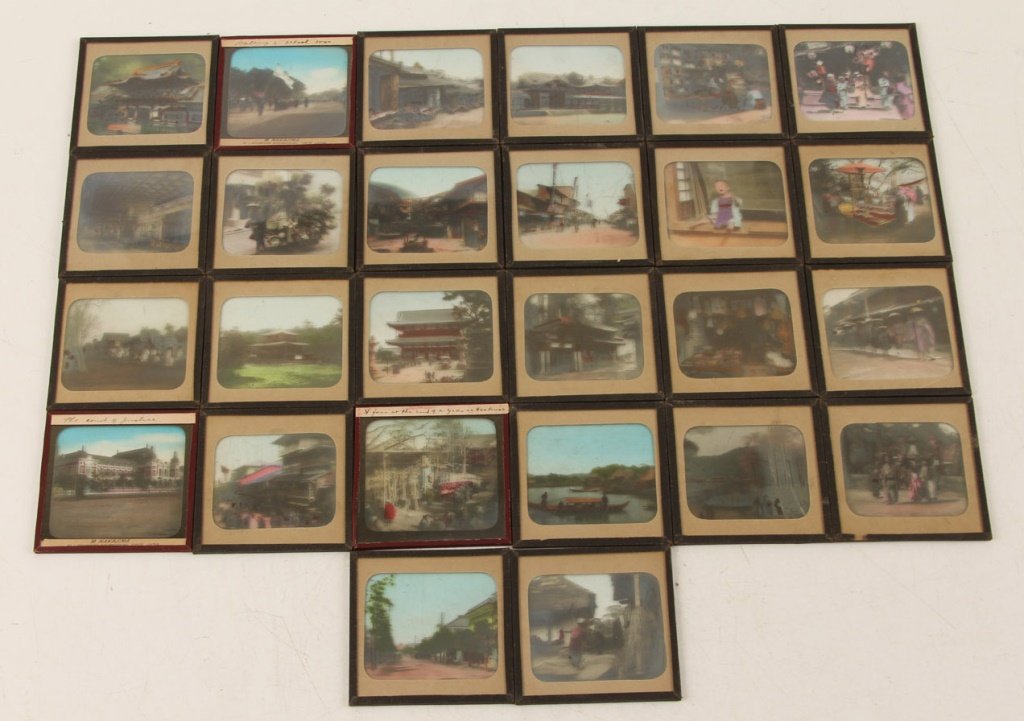 LOT OF (26) MAGIC LANTERN SLIDES - PEOPLE IN JAPAN (1 of 10)