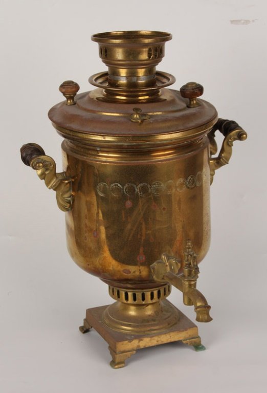 ANTIQUE BRASS RUSSIAN SAMOVAR (1 of 4)