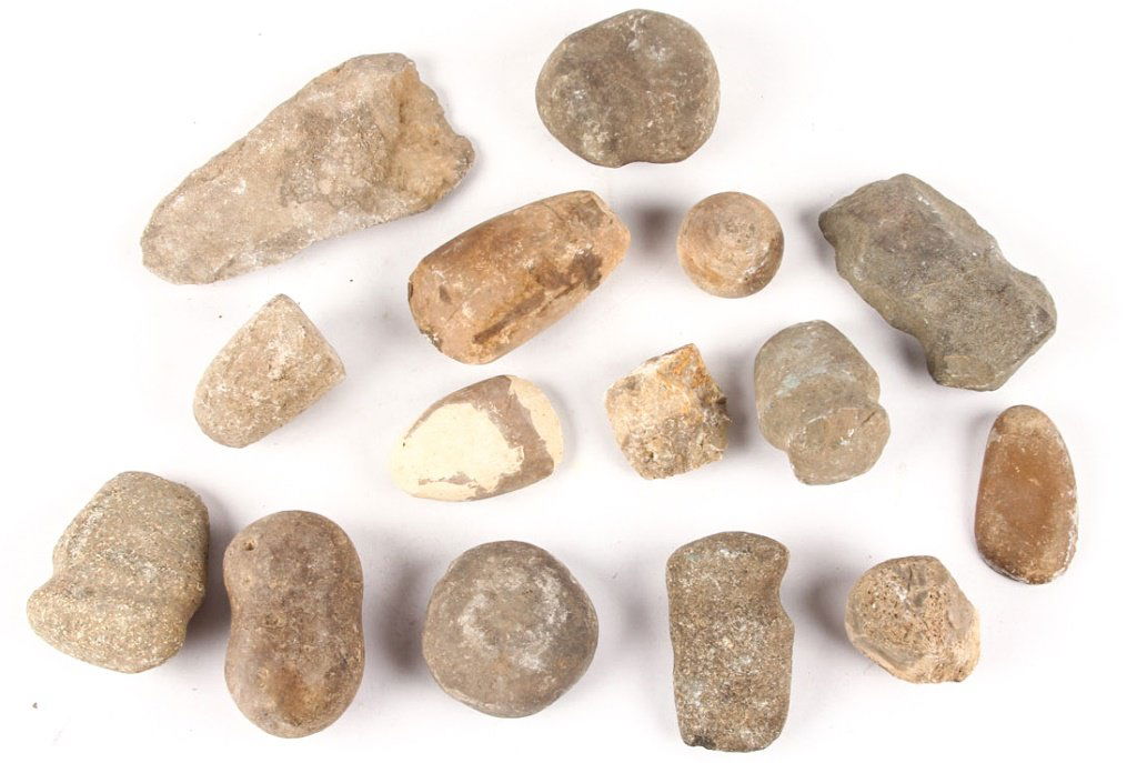 15 NATIVE AMERICAN STONE TOOL CELTS (1 of 5)