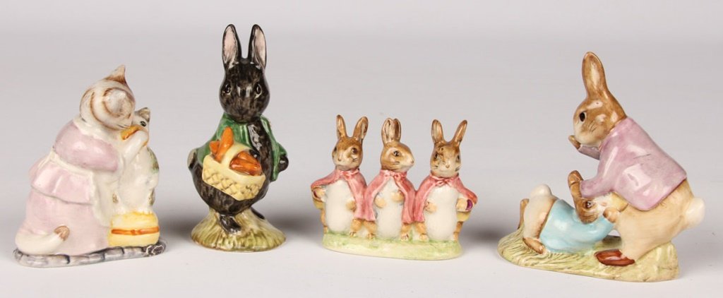 LOT OF (4) ROYAL ALBERT BEATRIX POTTER FIGURINES (1 of 6)