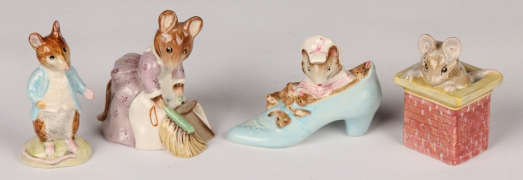 LOT OF (4) ROYAL ALBERT BEATRIX POTTER FIGURINES (1 of 6)