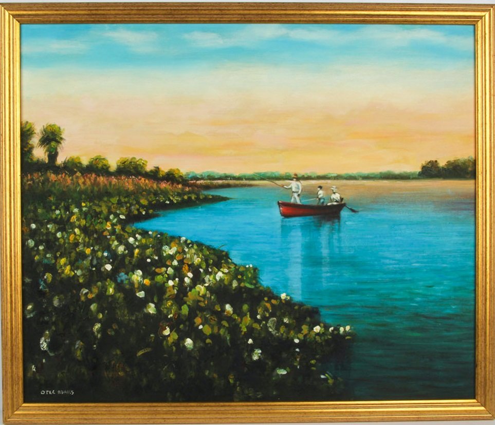 OTEE ADAMS FLORIDA LAKE OIL ON MASONITE (1 of 4)