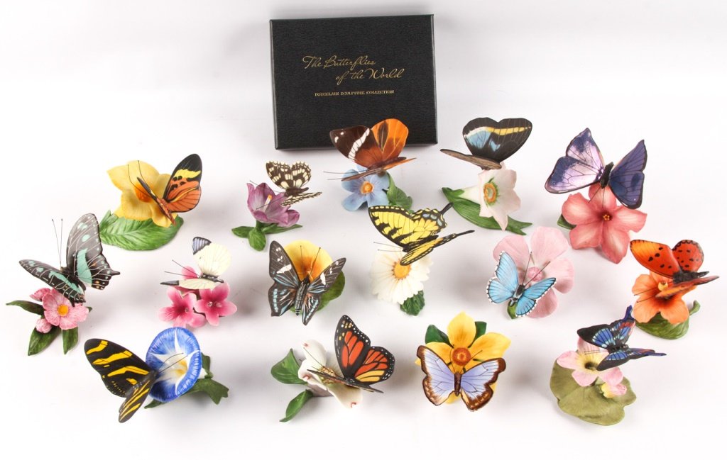 SET OF 15 FRANKLIN MINT BUTTERFLIES OF THE WORLD (1 of 9)