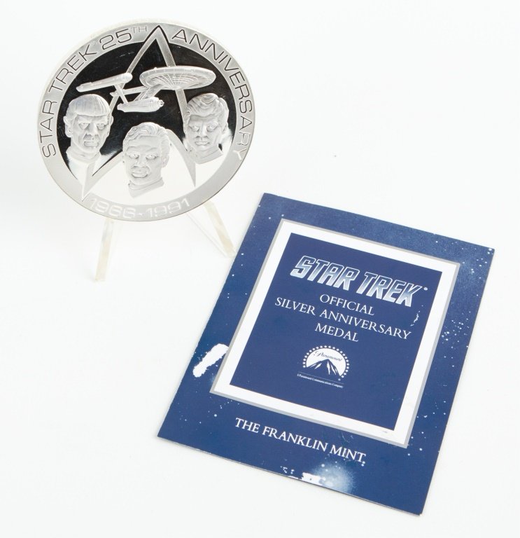 STERLING SILVER FRANKLIN MINT STAR TREK INGOT (1 of 3)