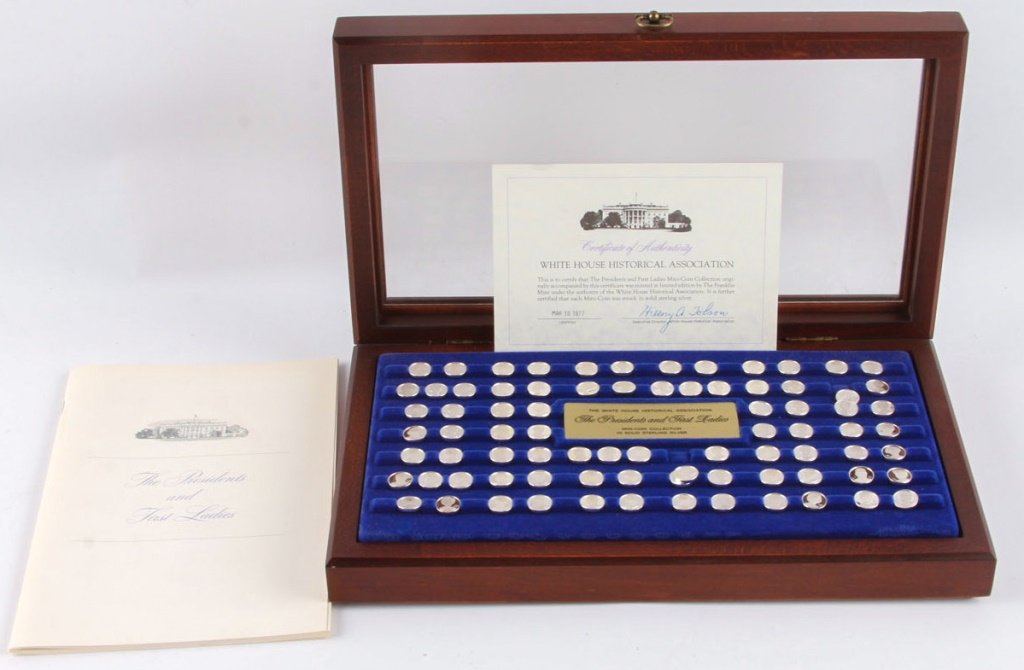 FRANKLIN MINT WHITE HOUSE STERLING MINI COINS (1 of 5)