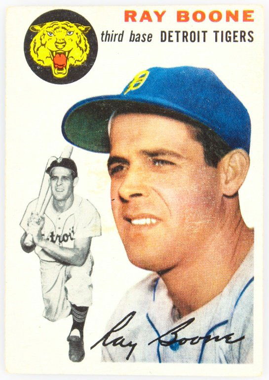 1954 TOPPS 77  RAY BOONE BASEBALL CARD (1 of 2)