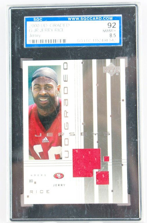 SGC GRADED U.D. 2000 JERRY RICE JERSEY NM/MT+ 92 (1 of 2)