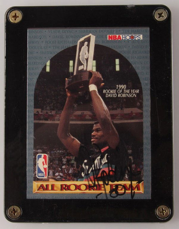 1990 NBA HOOPS DAVID ROBINSON ROOKIE AUTOGRAPHED (1 of 2)