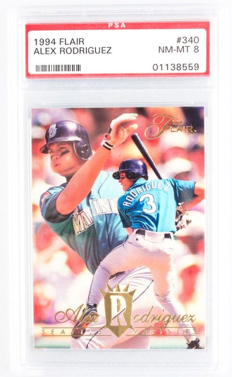 PSA GRADED 1994 FLAIR 340 ALEX RODRIGUES NM-MT 8 (1 of 2)