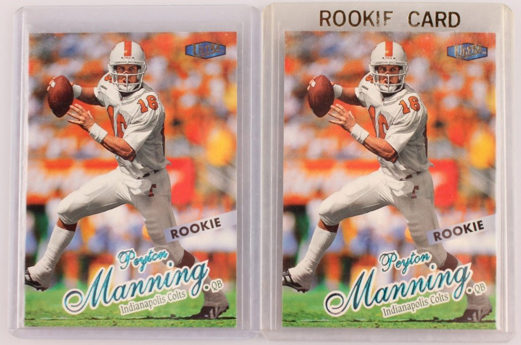 1998 TWO FLEER 201 PEYTON MANNING ROOKIE CARDS (1 of 6)