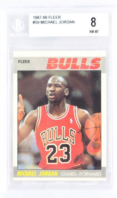 BECKETT GRADED FLEER 1987-88 MICHAEL JORDAN (1 of 2)