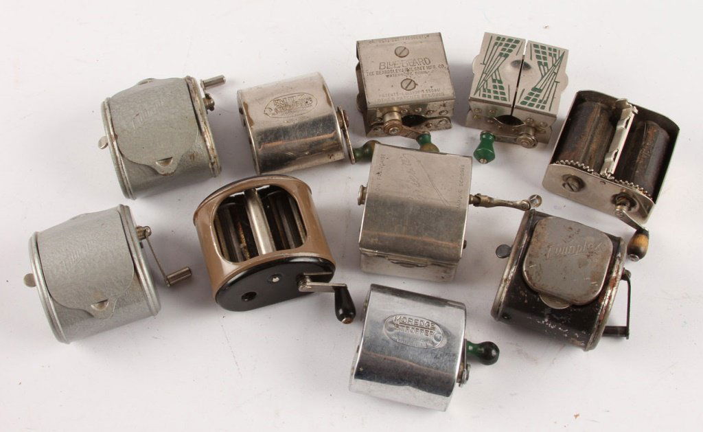 MIXED LOT OF 10 SHAVING BLADE SHARPENING STROPPERS (1 of 5)