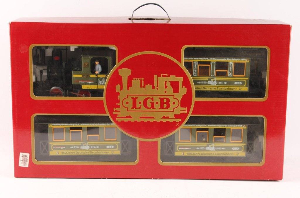 LGB 1985 TRAINS 150 YEARS OF GERMANY: LGB 1985 TRAINS 150 YEARS OF GERMANY Includes original box. Shipping / Pickup: We Can Ship This Item Lot Location: #1 - Manor's Gallery