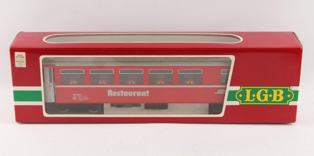 LGB 3068 RHB RESTAURANT CAR: LGB 3068 RHB RESTAURANT CAR Includes original box. Shipping / Pickup: We Can Ship This Item Lot Location: #1 - Manor's Gallery